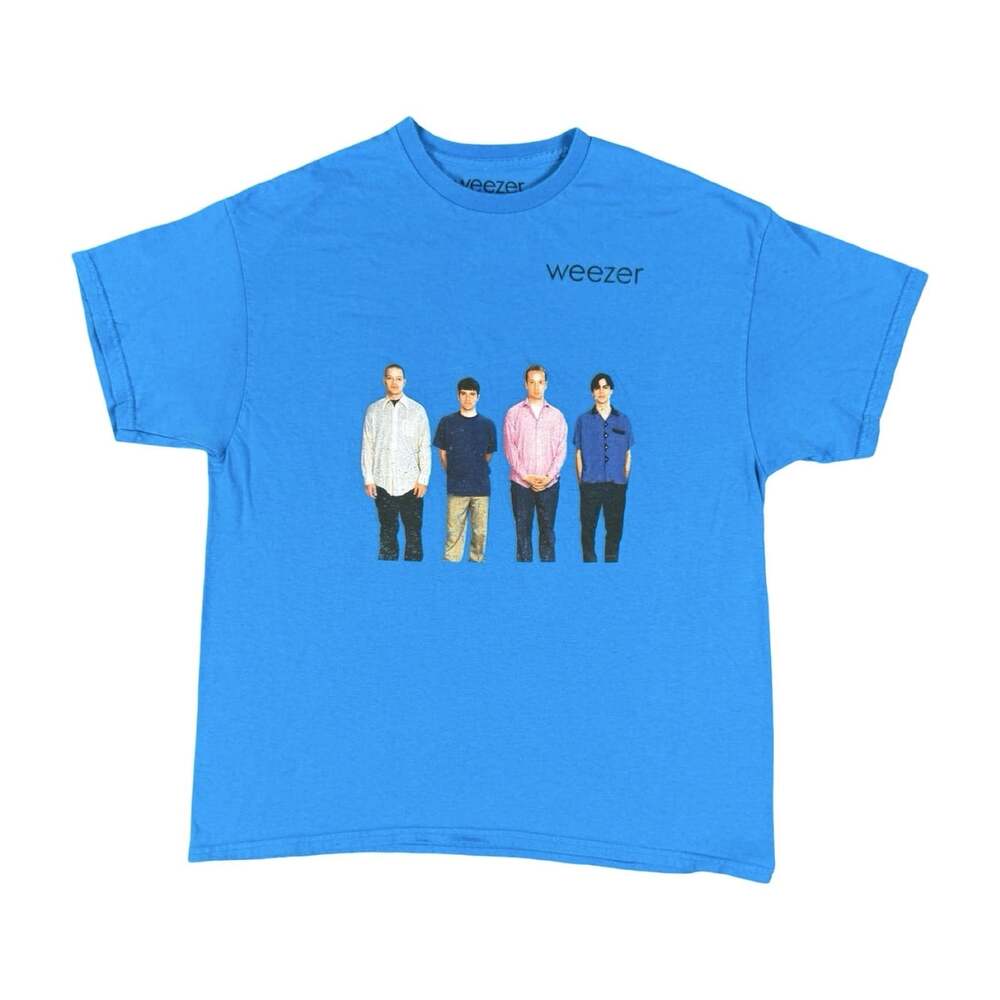 Weezer Blue Graphic Front Print T-Shirt XL 100% Cotton Rock & Pop Original